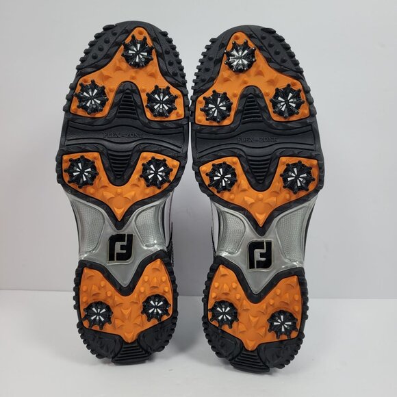 FootJoy Contour Series Men's White Black Spikes Golf Shoes 54051 US Size 11.5M - Picture 6 of 7